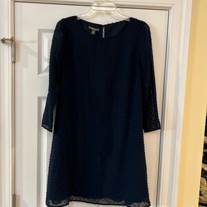 Ladies Size 4 Muse Midnight Blue Long Sleeve Dress GUC